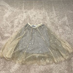 Cream Gold Sequence Skirt